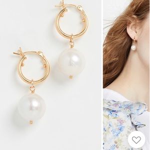 Chan Luu White Pearl Earrings